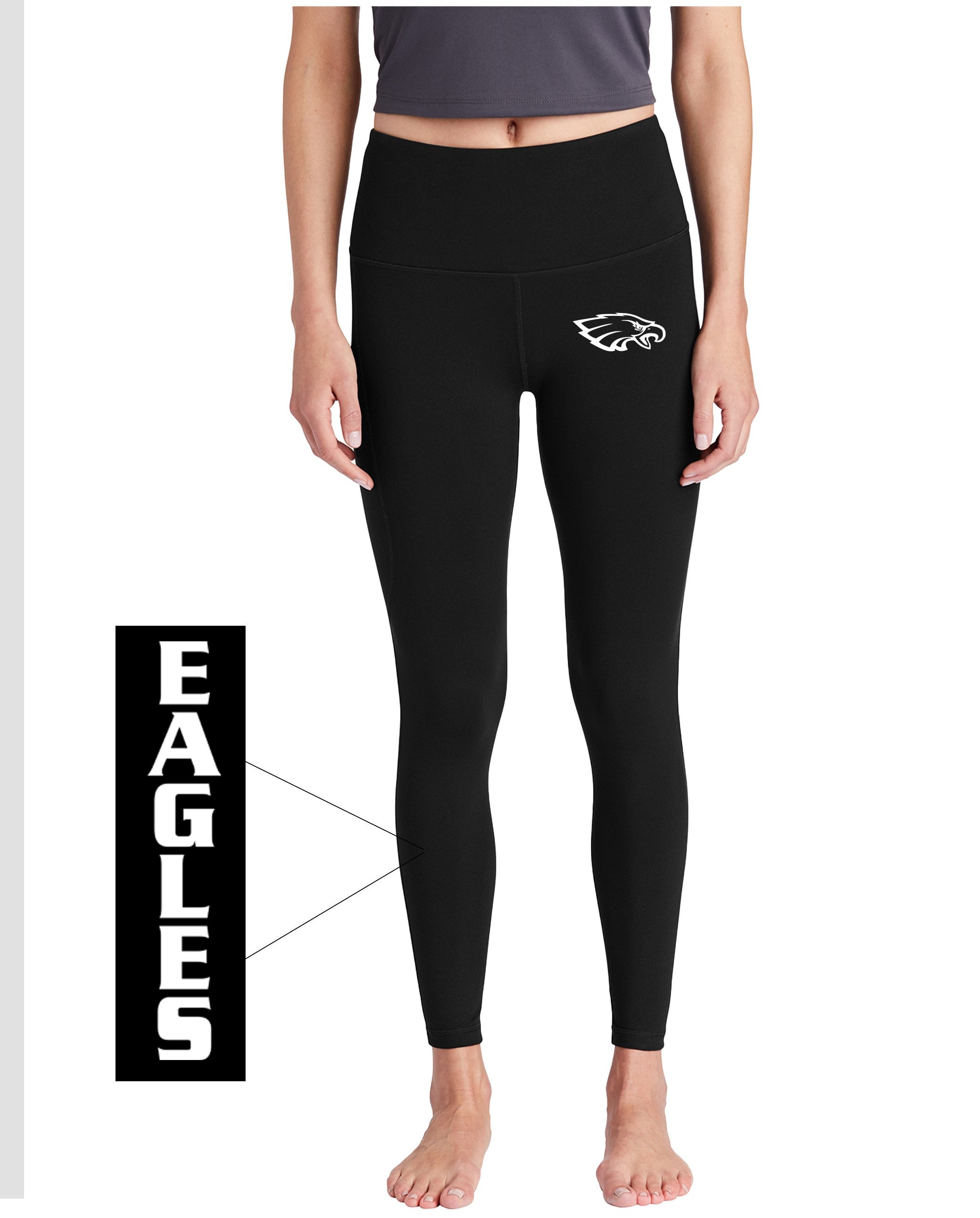 Philadelphia Eagles NFL Womens Calf Logo Black Leggings